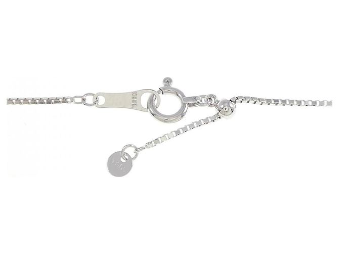 Autre Marque Collana in oro bianco Au750 con diamante rosa Argento - vista 5