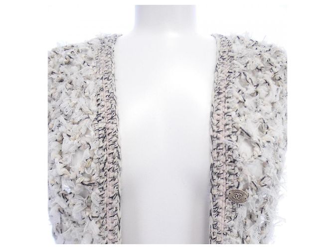 Chaleco de mezcla de cachemira Chanel P27395V20011 05A Rosa Beige - vista 5