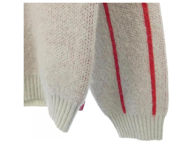 Strickpullover mit Rückstreifen Supreme Rot Beige - Ansicht 6