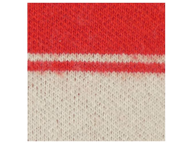 Strickpullover mit Rückstreifen Supreme Rot Beige - Ansicht 7
