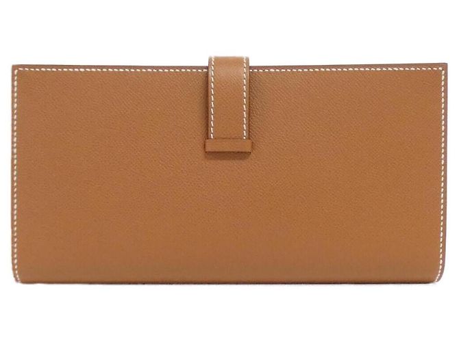 Cartera Larga Madame Soufflet Béarn de Hermès Dorado - vista 2