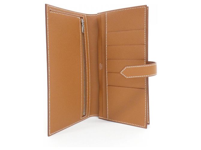 Cartera Larga Madame Soufflet Béarn de Hermès Dorado - vista 3