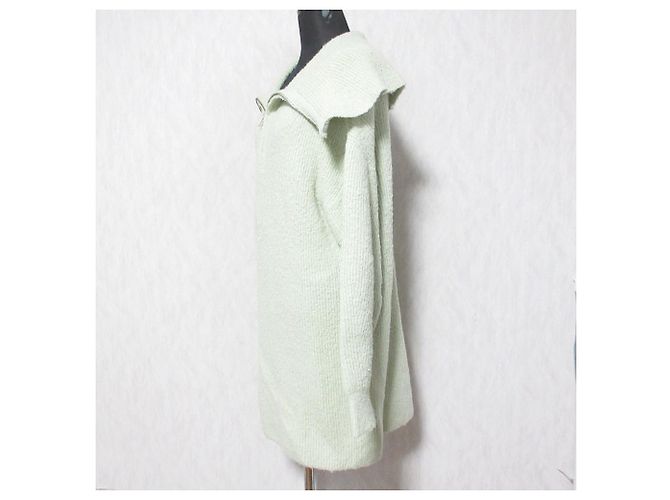 Autre Marque Snidel Off Shoulder Skipper Mini Knit Dress Green - view 3