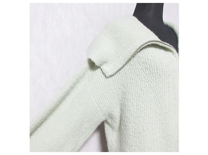 Autre Marque Snidel Off Shoulder Skipper Mini Knit Dress Green - view 4
