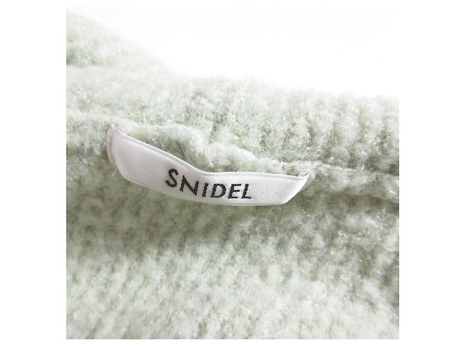 Autre Marque Snidel Off Shoulder Skipper Mini Knit Dress Green - view 5