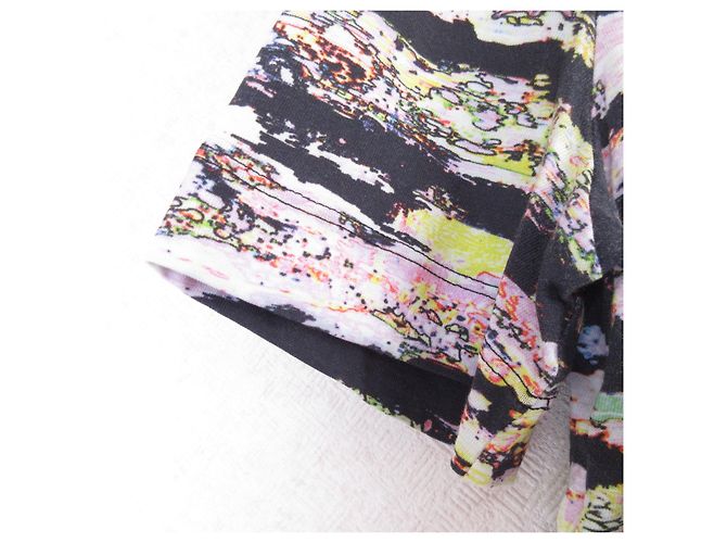 Autre Marque Camiseta de algodón estampada Cedric Charlier Negro Rosa Amarillo - vista 5