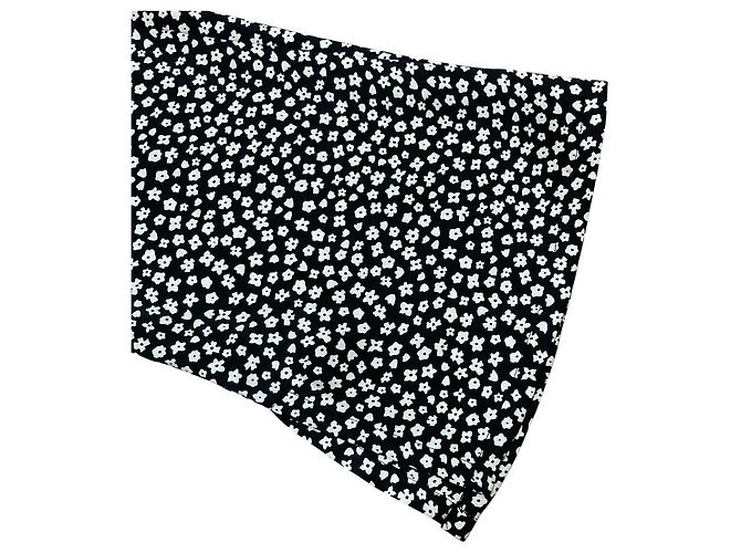 Autre Marque Ron Herman Blumendruck Langkleid Schwarz - Ansicht 3
