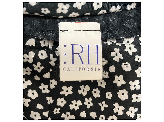 Autre Marque Ron Herman Blumendruck Langkleid Schwarz - Ansicht 4