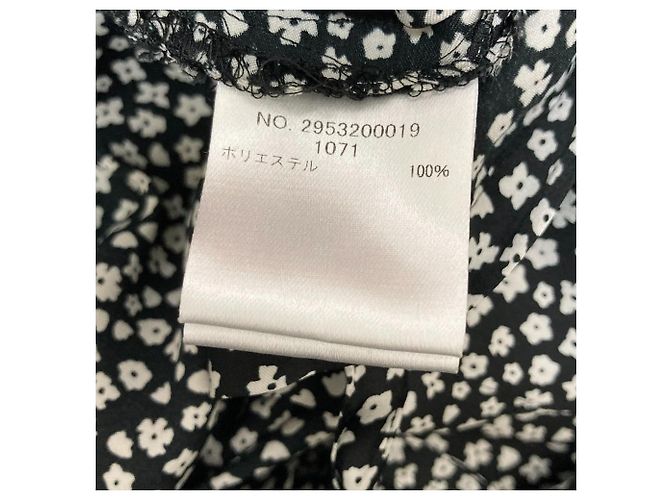 Autre Marque Ron Herman Blumendruck Langkleid Schwarz - Ansicht 6