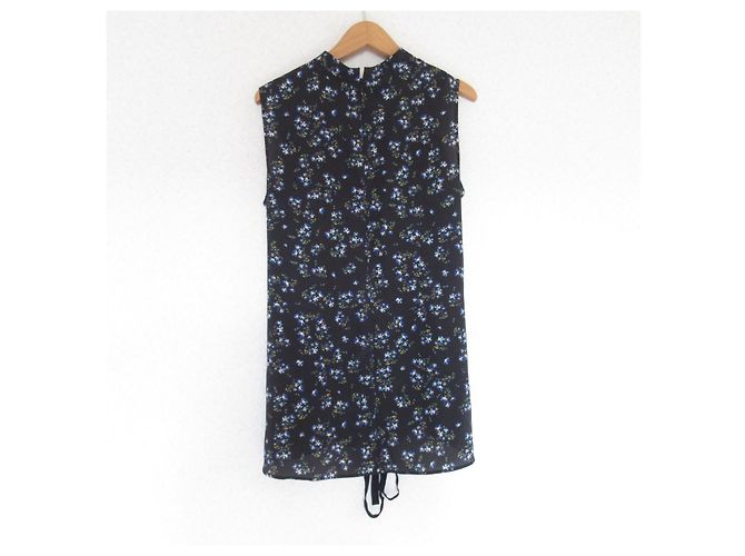 Autre Marque Ärmellose Bluse mit Blumenmuster LE CIEL BLEU Schwarz - Ansicht 2