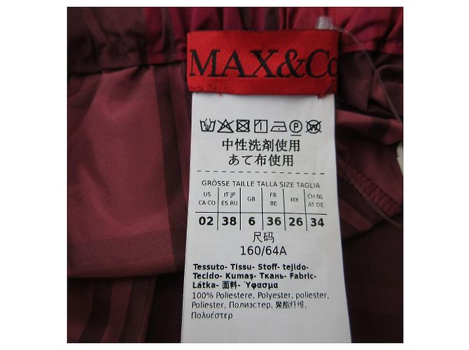 Autre Marque Falda larga de cuadros MATRIGNA de Max&Co. Roja - vista 4