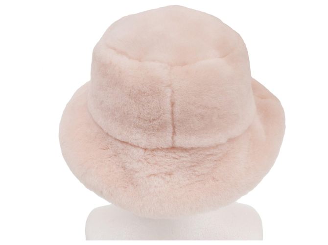 Miu Miu Sombrero bucket de shearling Mouton MIUMIU Rosa - vista 4