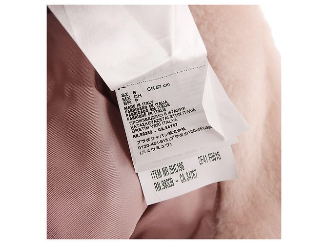 Miu Miu Sombrero bucket de shearling Mouton MIUMIU Rosa - vista 9