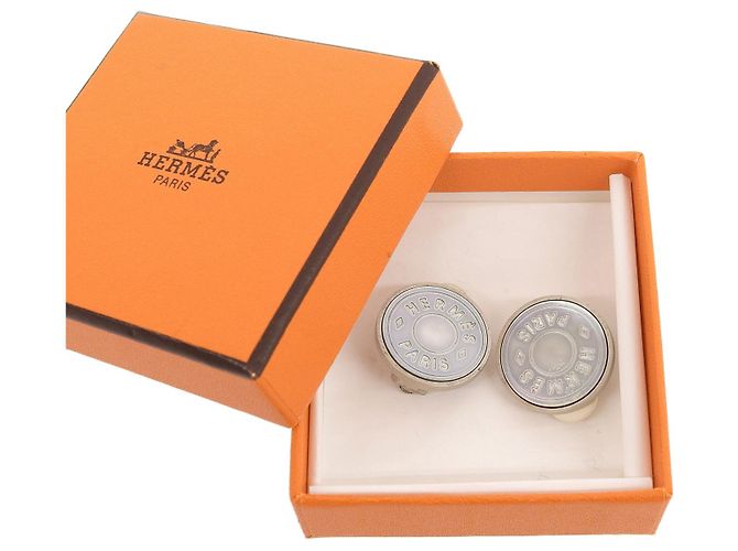 Pendientes de Concha Hermès Plata - vista 2