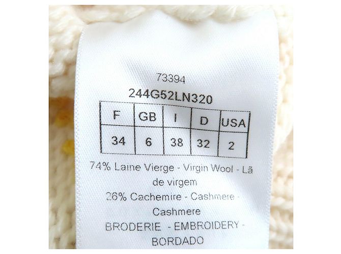 Cardigan Logo Zodiac Leo Pixel Christian Dior Blanco - vista 8