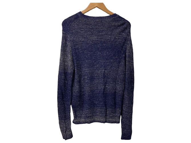 LAVARES DIZIER Leinenstrickpullover von Theory Blau Marineblau - Ansicht 2