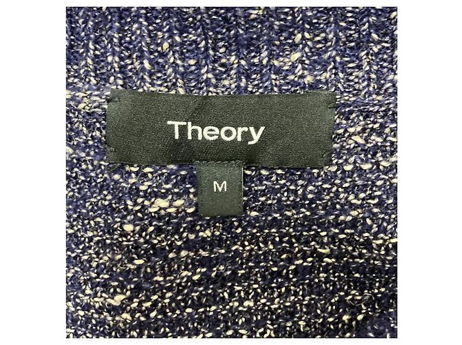 LAVARES DIZIER Leinenstrickpullover von Theory Blau Marineblau - Ansicht 3