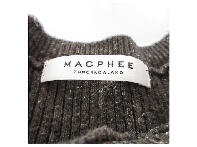 Autre Marque MACPHEE Peplum Seidenstrickpullover Braun - Ansicht 6
