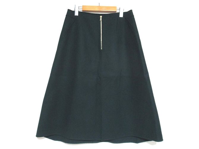 Autre Marque Falda de lana Drawer Verde - vista 2