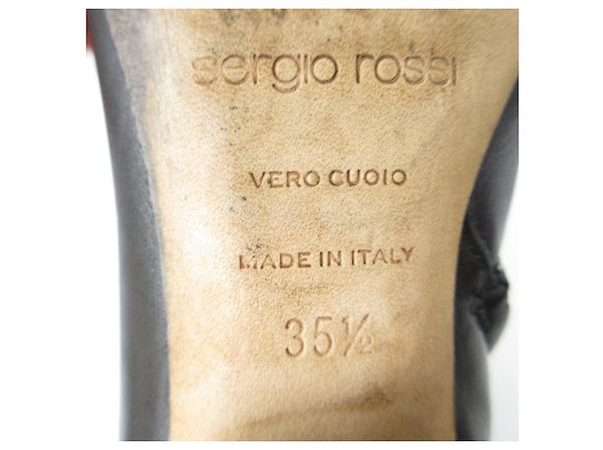 Autre Marque Stivaletti in pelle Sergio Rossi Nero - vista 8