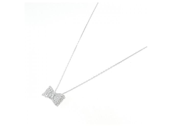 Autre Marque Collar de diamante en oro blanco Au750 en forma de cinta Plata - vista 2