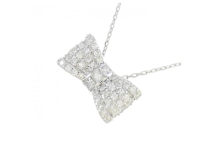 Autre Marque Collar de diamante en oro blanco Au750 en forma de cinta Plata - vista 3