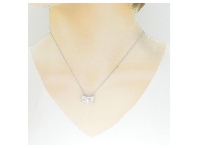 Autre Marque Collar de diamante en oro blanco Au750 en forma de cinta Plata - vista 6