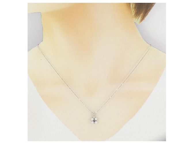 Autre Marque Collana in perle Akoya con zaffiro e diamante Au750 Argento - vista 6