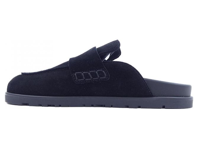 Sandali in Vitello Scamosciato Hermès Nero - vista 2