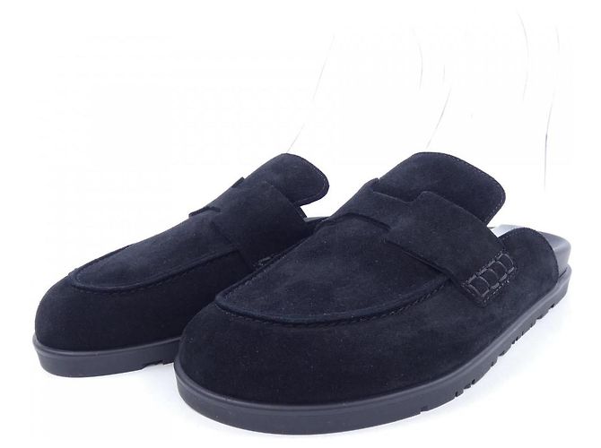 Sandali in Vitello Scamosciato Hermès Nero - vista 3