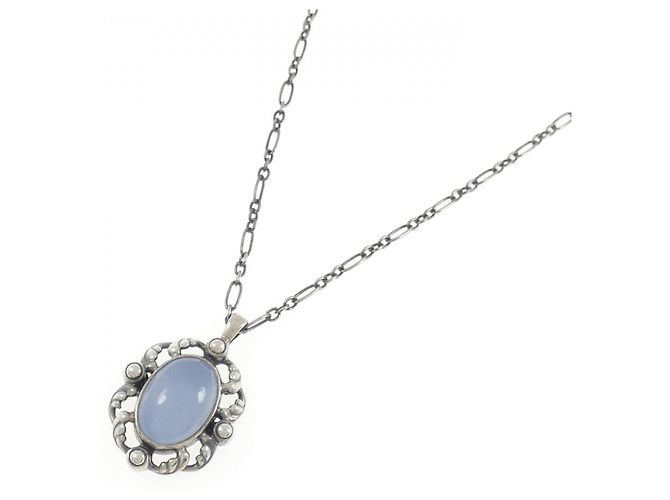 Autre Marque Collana in calcedonio in argento 925 Georg Jensen - vista 2