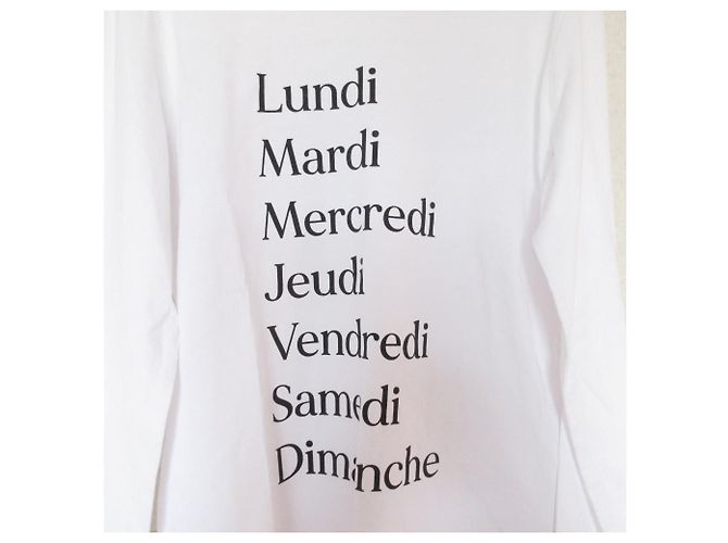 Autre Marque Les Petits Basics Camiseta de Manga Larga con Estampado Blanco - vista 6