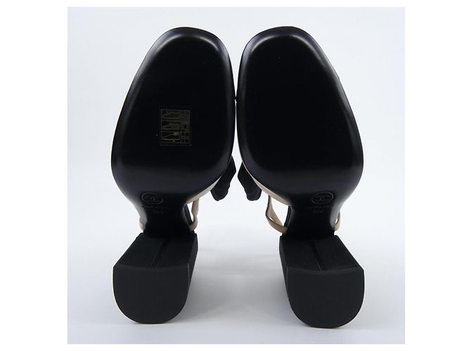 Lammleder-Pumps Chanel G45306B14599 Schwarz Beige - Ansicht 4