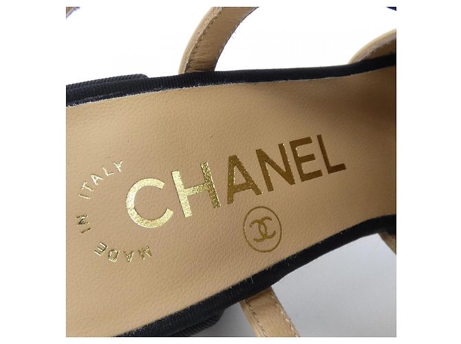 Lammleder-Pumps Chanel G45306B14599 Schwarz Beige - Ansicht 6