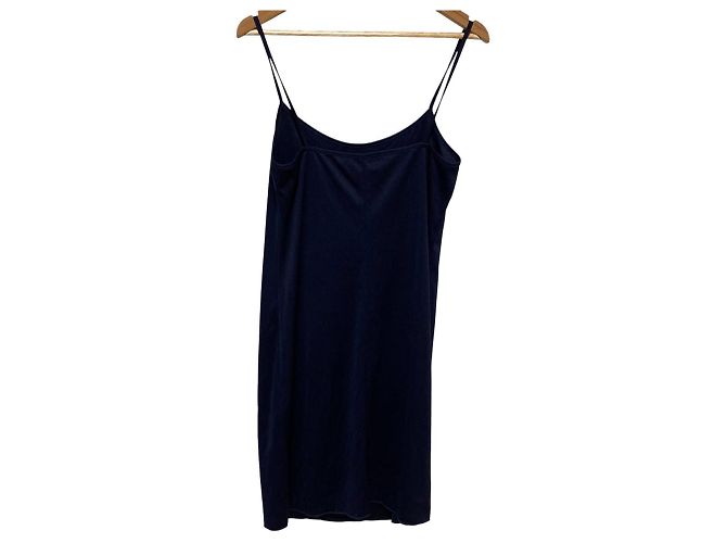 Autre Marque Leinen-Spitzenkleid VIVIENNE TAM Weiß Blau Marineblau - vista 8