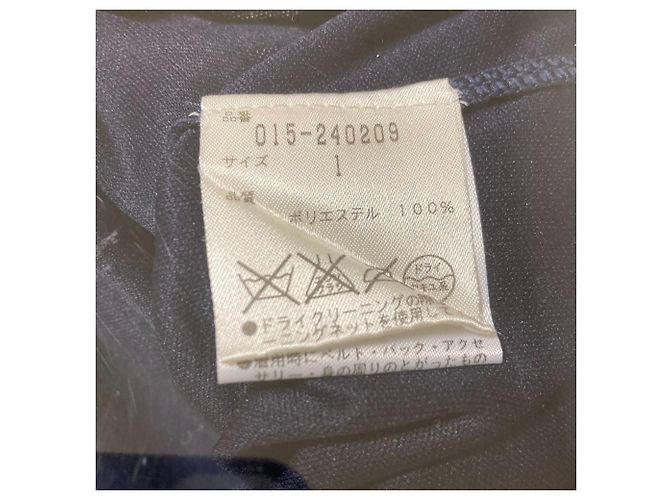 Autre Marque Leinen-Spitzenkleid VIVIENNE TAM Weiß Blau Marineblau - vista 9