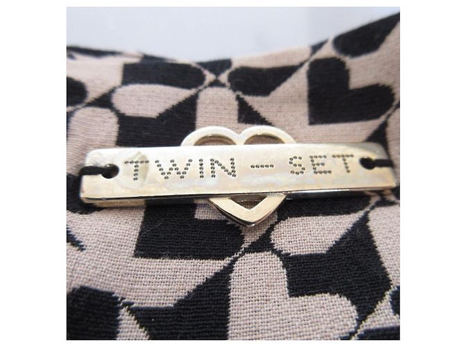 Autre Marque Minirock mit Herzmuster TWIN-SET Nero Rosa - vista 5