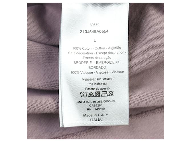 Camiseta de algodón Dior Castaño Burdeos - vista 9