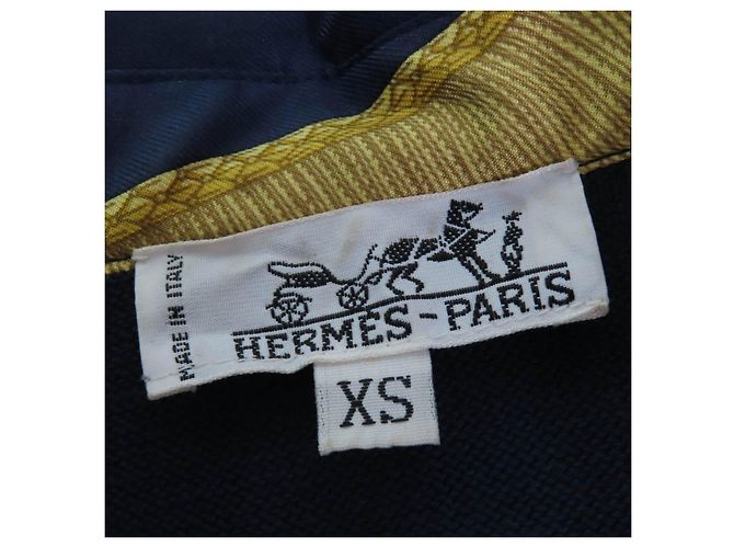 Camisa de manga larga de punto de cachemira Hermès Azul Azul marino - vista 6