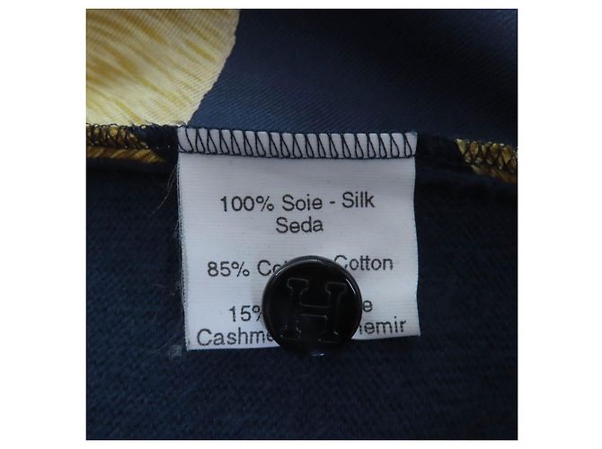 Camisa de manga larga de punto de cachemira Hermès Azul Azul marino - vista 7