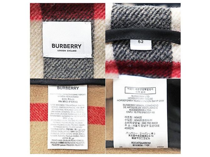 Abrigo de lana virgen y nylon Burberry Londres Inglaterra Azul Azul marino - vista 10