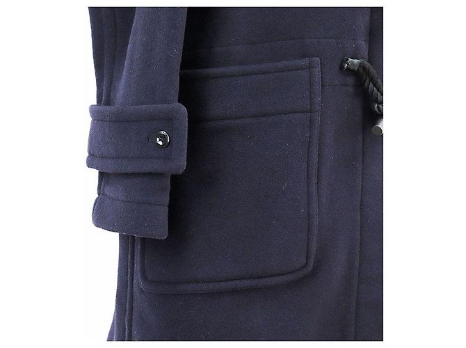 Abrigo de lana virgen y nylon Burberry Londres Inglaterra Azul Azul marino - vista 11