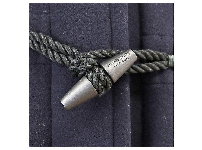 Abrigo de lana virgen y nylon Burberry Londres Inglaterra Azul Azul marino - vista 4