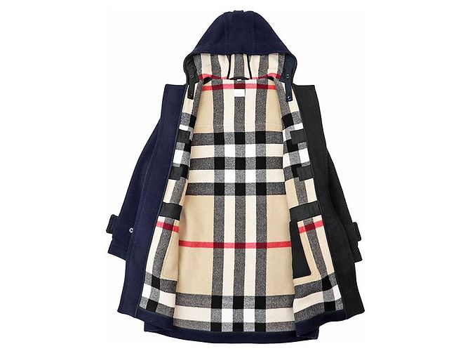 Abrigo de lana virgen y nylon Burberry Londres Inglaterra Azul Azul marino - vista 9