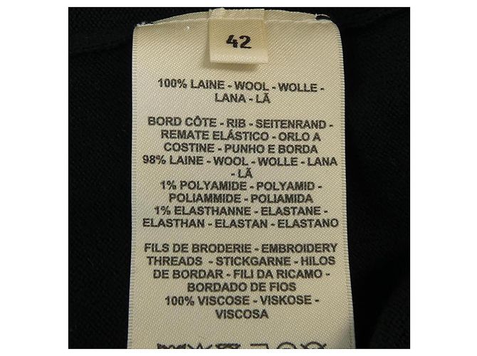 Hermès Hermes Wollstrick-Oberteil Schwarz - vista 3