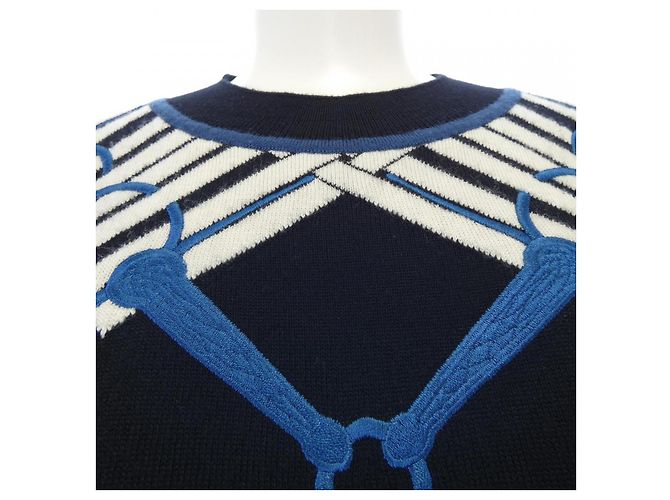 Hermès Hermes Wollstrick-Oberteil Schwarz - vista 5