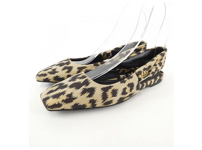 Scarpe Flat DIOR MIZZA di Christian Dior Nero Beige - vista 3