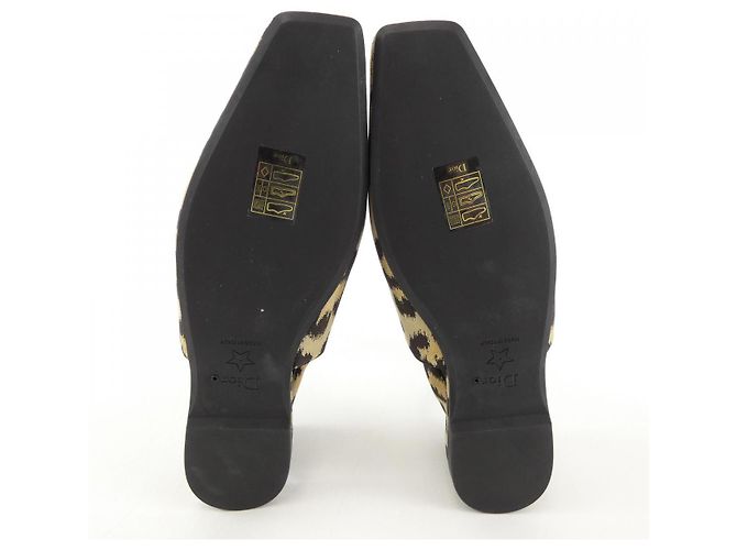 Scarpe Flat DIOR MIZZA di Christian Dior Nero Beige - vista 4