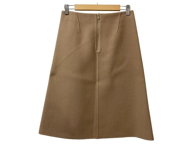 Autre Marque Falda Flare Melton Drawer Beige - vista 2