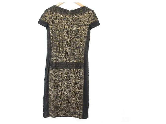 Autre Marque Tadashi Shoji Spitzenkleid Beige - Ansicht 2